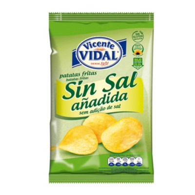 Patatas lisa sin sal añadido.