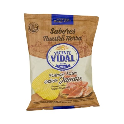 Patatas onduladas jamon.