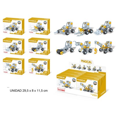 Expositor cajas mecano gruas