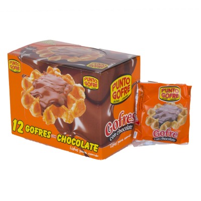 Mini Gofres con Chocolate