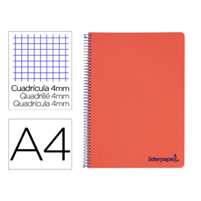 Cuaderno Espiral Tapas Rojas