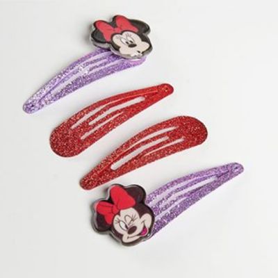 4 Prendedores Brillo Minnie.