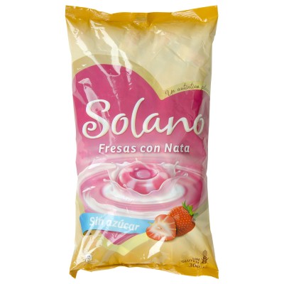 Caramelos Solano fresa nata.