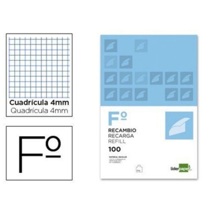 Recambio folio 100 hojas de...