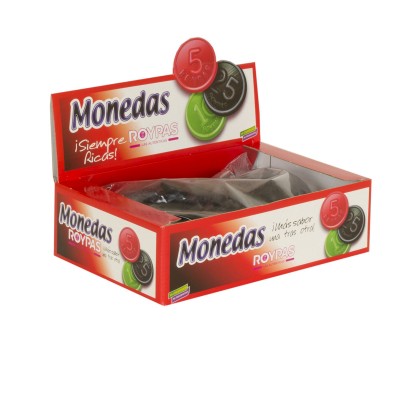 Gominolas monedas de regaliz.