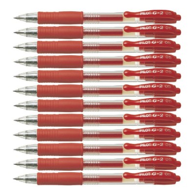 Pilot G-2 Boli Gel Rojo C/12